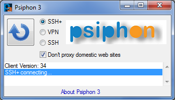 Full Psiphon screenshot